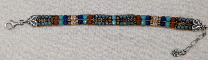 "Tiny Blue Sides" Classic Chili Rose Bracelet by Adonnah Langer