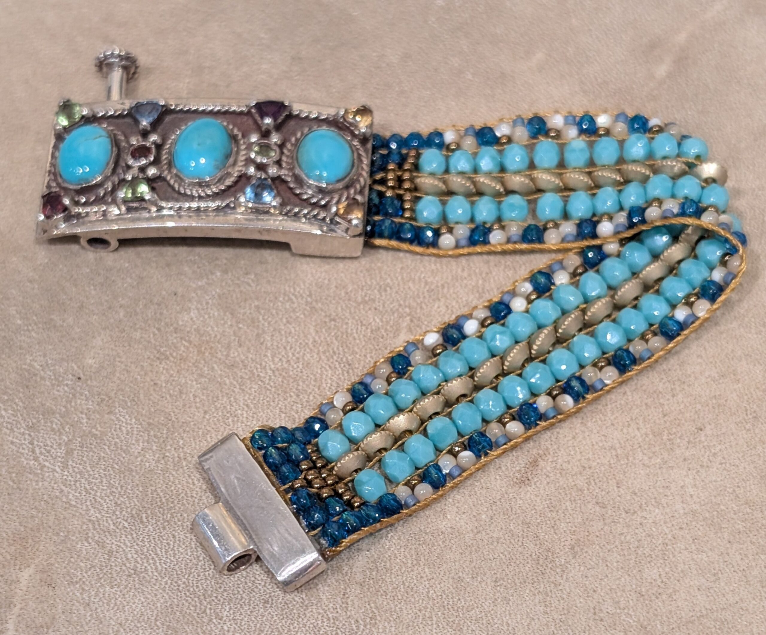 "Three Dots" Chili Rose bracelet by Adonnah Langer - Image 2