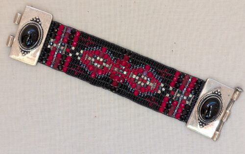 "Onyx Beauty" Chili Rose bracelet by Adonnah Langer